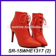 Красный цвет hotselling оптовые ботинки женщин фарфора